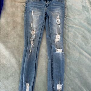 Distressed Blue Women's Jeans